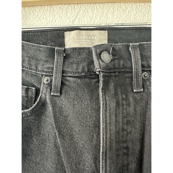 Everlane Jeans Womens 27 Black Crop StraightOrganic Cotton Original Cheeky Denim - Picture 5 of 11